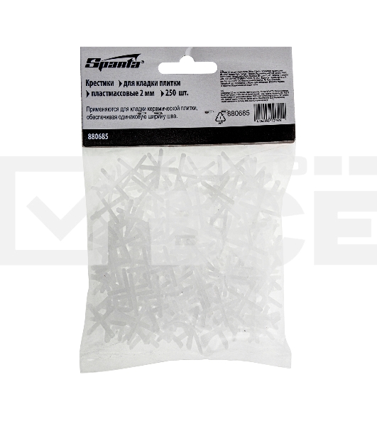Крестики, 2,0 мм, для кладки плитки, 250 шт. Sparta