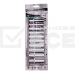 Набор удлиненных торцевых головок 1/2', 6-ти гр., CrV, 10шт., 10-22мм Stels, фото 1