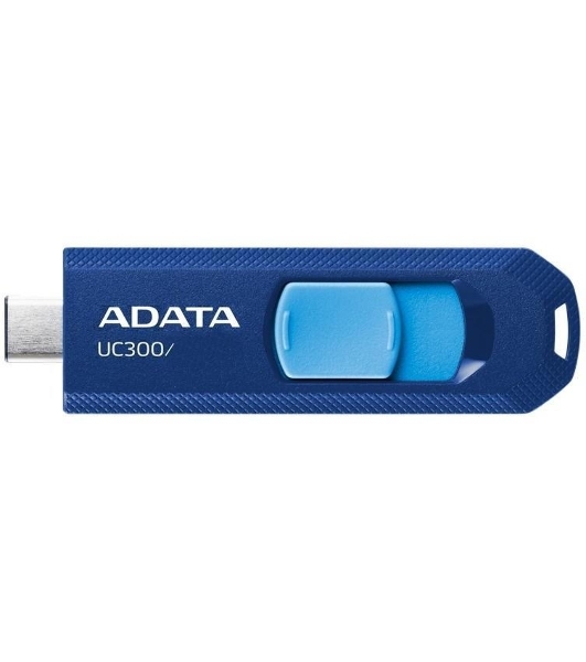Флешка USB ADATA UC300 (ACHO-UC300-128G-RNB/BU), 128Gb, USB 3.2 Gen1, R/W 15/5, синий