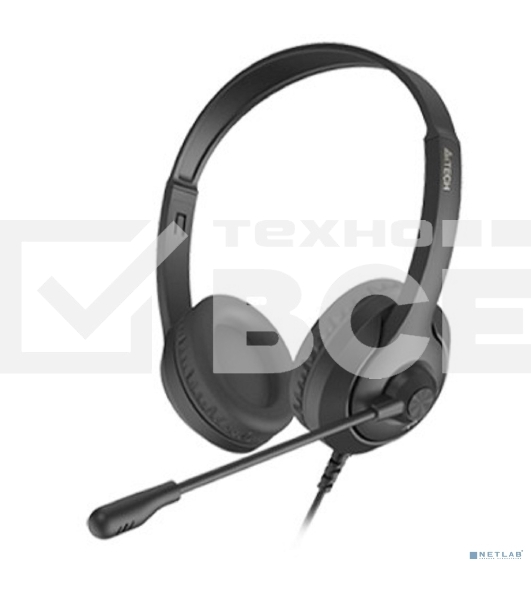 Наушники с микрофоном A4Tech Fstyler FH100i черный 1.8м накладные оголовье (FH100I)