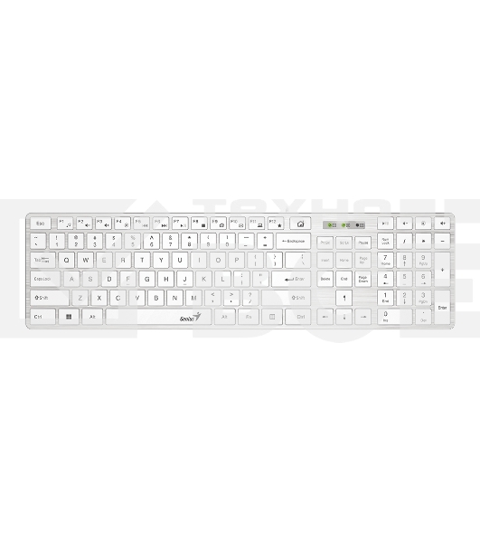 Клавиатура Genius SlimStar 126 wired keyboard white color (12 Multimedia Function Keys and 4 dedicated Hotkeys for Quick Commands, Ultra-Slim Keycaps)