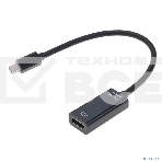 Переходник с кабелем Bion mini DisplayPort - HDMI, 20M/19F, 4k@30Hz, длинна кабеля 15 см, черный BXP-A-mDPM-HDMIF-015, фото 1