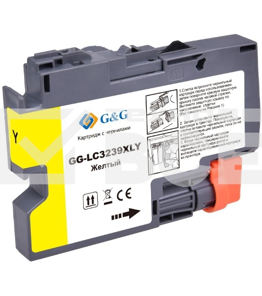 Картридж струйный G&G GG-LC3239XLY желтый (52мл) для Brother HL-J6000DW/J6100DW