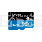 Карта LEXAR 32GB High-Performance 633x microSDHC UHS-I, up to 100MB/s read 20MB/s write C10 A1 V10 U1, Global, фото2
