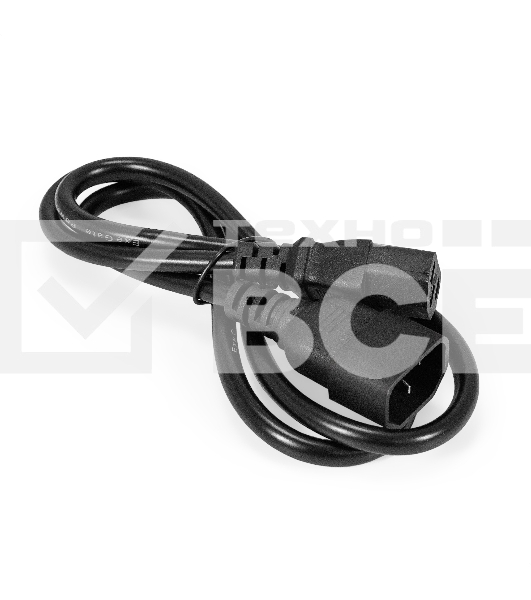 Кабель питания ExeGate Special EC-1S (C13->C14, 3*0.5mm2, CCA, черный, 1м)