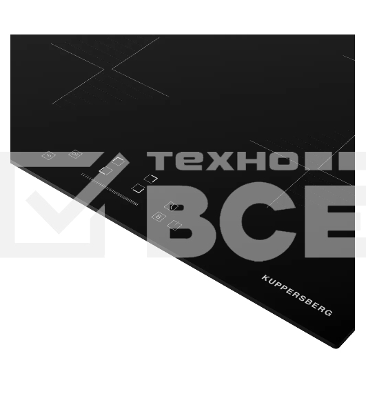 Варочная поверхность Kuppersberg ICI 604 60 см, индукция, High-Tech, inverter, прямой край, 9 уровней мощности, бустер, Stop and Go, автоматическое отключение, таймер, индикатор остаточного тепла, сенсорное/слайдерное управление, цвет черный