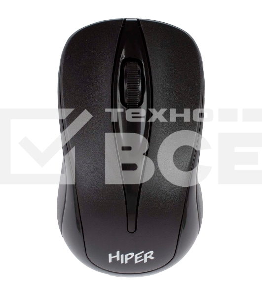 Мышь беспроводная HIPER HOMW-061 черный, 1000 dpi, радиоканал, USB, кнопки - 3