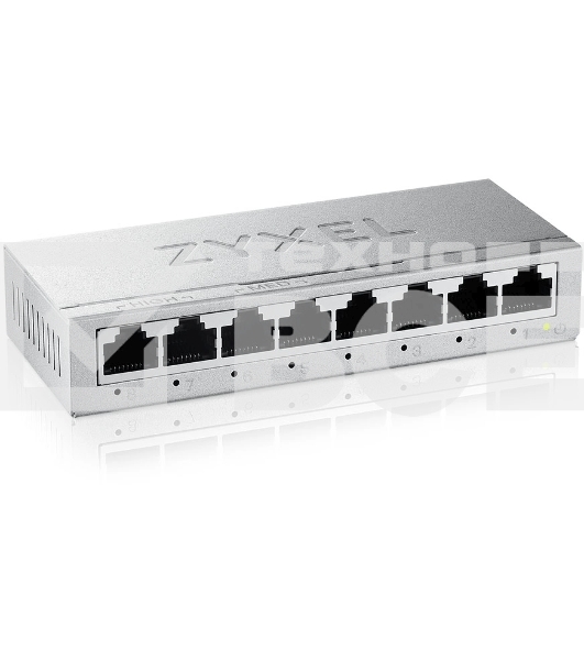 Коммутатор Zyxel GS-108B v5, 8 портов 1000 Мбит/с, настольный, металлический корпус