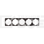 Рамка Kranz ROUND 5-постовая оникс, фото 1