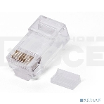 Коннектор RJ-45, Filum FL-NA-PLUG5E-3 5E кат., со вставкой, 8p8c, 30 мкм, универсальный, для одножильного и многожильного кабеля, уп/100 шт, фото 1