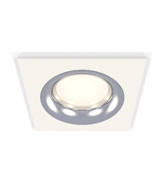 Комплект встраиваемого светильника Ambrella light XC7631003 SWH/PSL белый песок/серебро полированное MR16 GU5.3 (C7631, N7012)