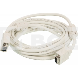 Кабель VGA Ningbo CAB016S-5m VGA HD15 (m)/VGA HD15 (m) 5м феррит.кольца
