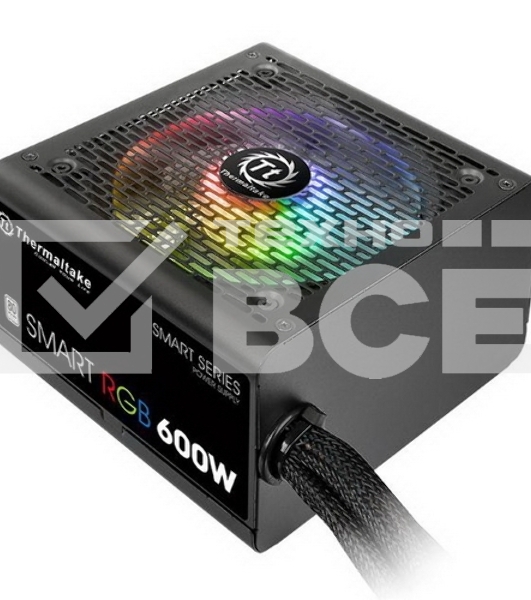 Блок питания Thermaltake Smart RGB (PS-SPR-0600NHSAWE-1), 600Вт 80 PLUS, 120мм, черный