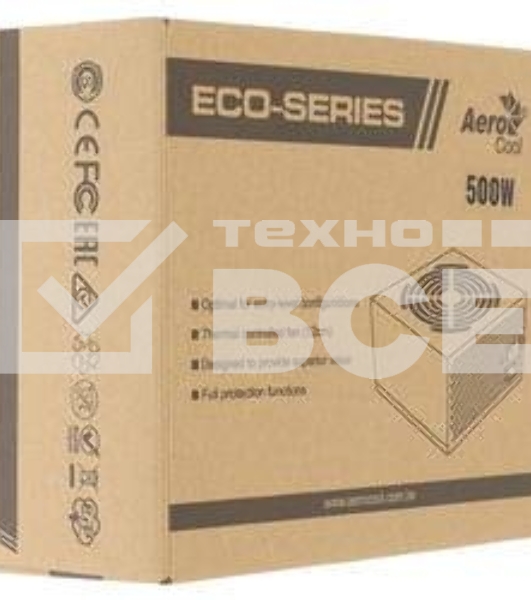Блок питания Aerocool / Formula ECO-500W, 500Вт, 120мм, серый