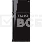 Холодильник Sharp SJ-XP59PGBK черное стекло/стекло двухкамерный 430/148 л морозилка сверху, фото 1