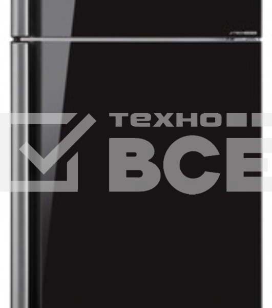 Холодильник Sharp SJ-XP59PGBK черное стекло/стекло двухкамерный 430/148 л морозилка сверху