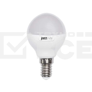 Лампа светодиодная PLED-SP G45 9Вт шар 3000К тепл. бел. E14 820лм 230В JazzWay 2859570A