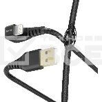 Кабель Hama 00187221 Lightning (m) угловой USB 2.0 (m) 1.5м черный, фото 1