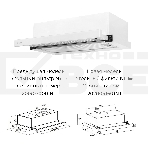 Вытяжка встраиваемая LEX HUBBLE G 600 WHITE 570м3/час LED лампы, фото 1