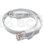 Патч-корд GCR PROF плоский прямой 3.0m, UTP медь кат.6, белый, 30 AWG, ethernet high speed 10 Гбит/с, RJ45, T568B, GCR-52867, фото 1