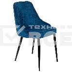 Стул для кухни Бюрократ KF-5_2 Velvet 29 комплект 2шт, темно-синий, металл черный на ножках (KF-5/VELV29_2), фото2