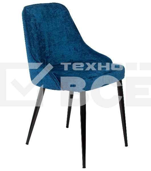 Стул для кухни Бюрократ KF-5_2 Velvet 29 комплект 2шт, темно-синий, металл черный на ножках (KF-5/VELV29_2)