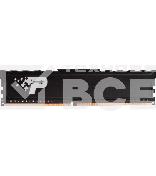 Оперативная память Patriot Signature, DDR4, 8GB (1x8 GB), 2666 MHz, CL19, радиатор, чёрный