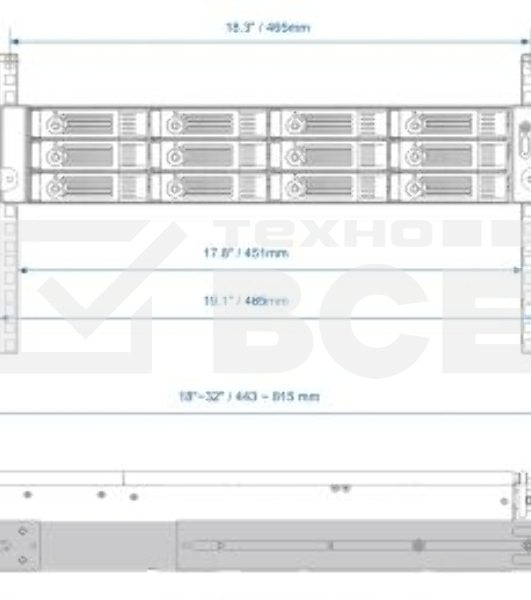 Направляющие Qnap RAIL-B02 for TVS-x71U/TS-x53U/x70U-RP/x69U-RP