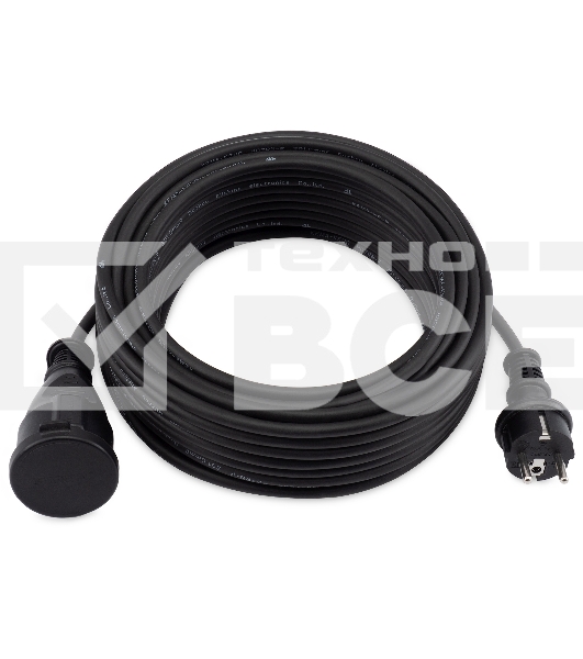 Удлинитель силовой Starwind ST-PS1.20/FRB-16 3x1.0 кв.мм 1 розет. 20 м КГ 16A без катушки черный