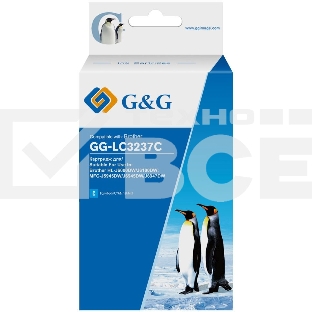 Картридж струйный G&G GG-LC3237C голубой (18.4мл) для Brother HL-J6000DW/J6100DW