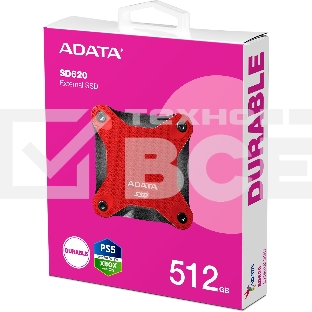 Внешний накопитель SSD 512GB A-DATA SD620, External, USB 3.2, [R/W -550/500 MB/s] красный