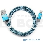 Кабель USB 2.0 Cablexpert CC-ApUSB2bl1m, AM/Lightning 8P, 1м, нейлоновая оплетка, алюминиевые разъемы, синий, пакет, фото2