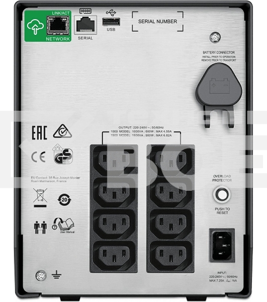 Источник бесперебойного питания APC Smart-UPS C SMC1500IC 900Вт 1500ВА черный