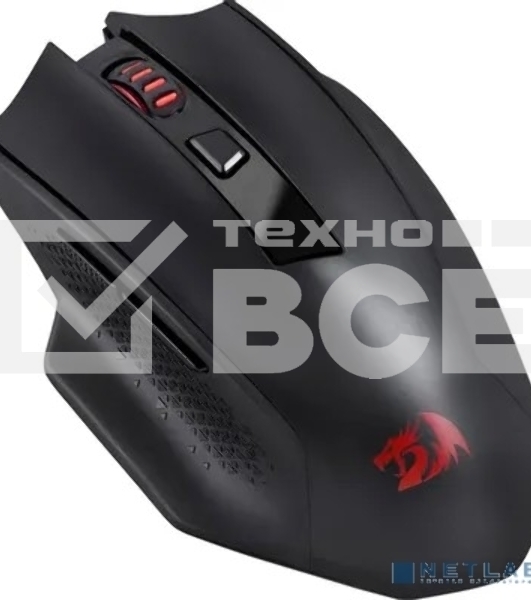 Мышь беспроводная REDRAGON Woki черный, 26000 dpi, радиоканал, Bluetooth, USB, кнопки - 6