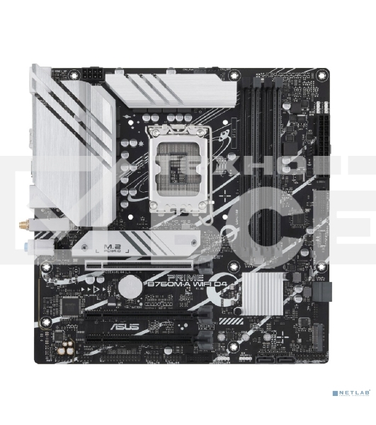 Материнская плата ASUS PRIME B760M-A WIFI D4, LGA 1700, Intel B760, 4xDDR4, 4xSATA, 2xM.2, 1xPCIe 4.0 x16, 1xPCIe 4.0 x4, 1xPCIe 4.0 x1, 2xHDMI, 1xDP, 1x 2.5Gb LAN, 2xUSB-A 3.2 Gen 2, 4xUSB-A 2.0, 3x3.5 мм, 7.1, mATX