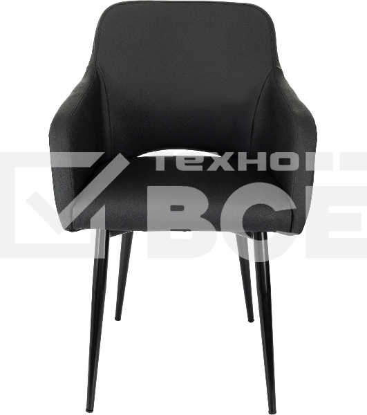 Кресло офисное Бюрократ CH-380F черный, эко.кожа, на ножках металл