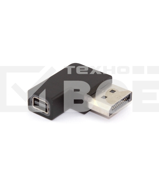 Удлинитель Displayport угловой папа на Mini Displayport мама