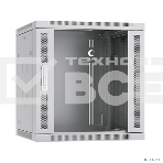 Шкаф телекоммуникационный настенный разобранный Cabeus SH-05F-12U60/45-R 19' 12U 600x450x635мм (ШхГхВ) дверь стекло, серый (RAL 7035), фото 1