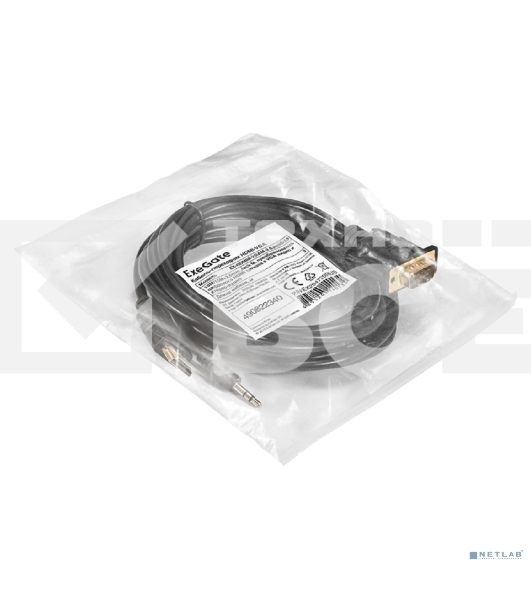 Кабель-переходник HDMI-VGA ExeGate EX-HDMIM-VGAM-3.5JackS-3.0 (19M/15M+3.5мм Jack M, 3м) Преобразователь цифрового HDMI сигнала в VGA видео и стерео-аудио