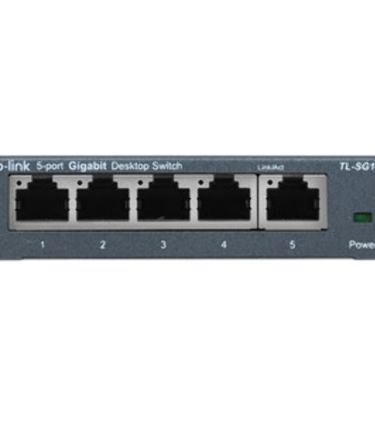 Коммутатор настольный TP-Link TL-SG105S 5-портовый 10/100/1000 Мбит/с