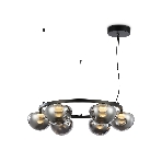 Подвесной светодиодный светильник Ambrella light LH12003/6 BK/GD/SM черный/золото/дымчатый 36W 3000K D760*175, фото9