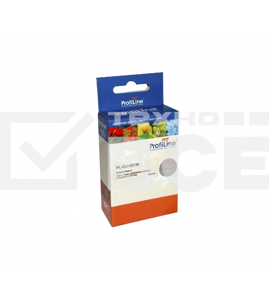 Картридж струйный PL-CLI-521M для принтеров Canon Pixma IP3600/IP4600/MP540/MP550/MP620/MP630/MP980 с чипом водн ProfiLine
