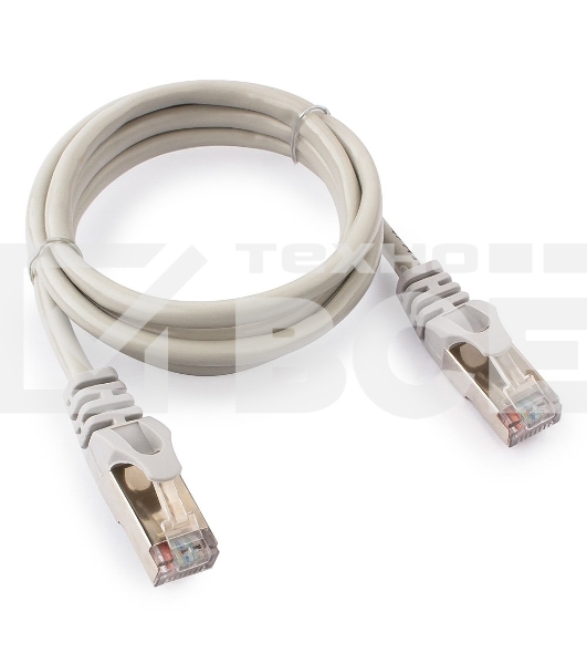 Патч-корд FTP Cablexpert кат.5e, 1м, литой, многожильный (серый)