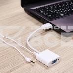 Переходник штекер HDMI - гнездо VGA, провод + шнур стерео 3,5 мм Rexant, фото4
