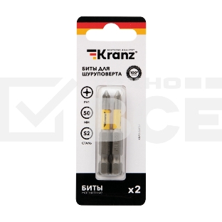 Бита для шуруповерта KRANZ PH1х50 мм (2 шт./уп.)
