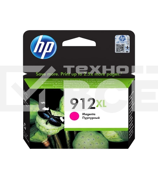 Картридж струйный HP 912XL 3YL82AE пурпурный (825 стр.) для HP OfficeJet 801x/802x