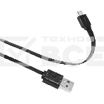 Кабель SunWind USB (m)-micro USB (m) 1м черный плоский, фото6