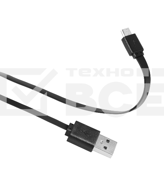 Кабель SunWind USB (m)-micro USB (m) 1м черный плоский