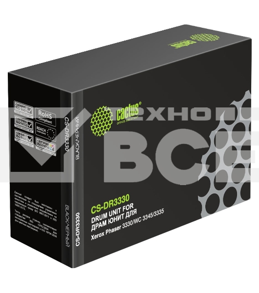 Блок фотобарабана Cactus 101R00555 CS-DR3330 черный ч/б:30000стр. для Ph 3330/WC 3345/3335 Xerox
