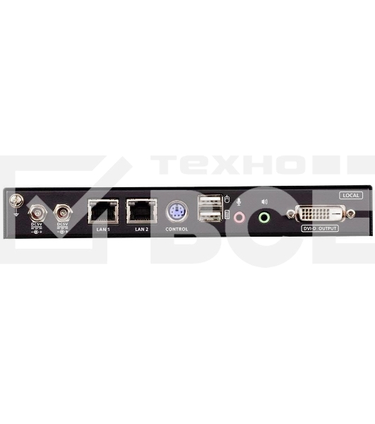 Удлинитель, KVM+DVI, управление по IP, Rackmount/Desktop, 10/100 Base-T, с KVM-шнурами PS2 1х1.2м.;USB 1x1.2м., TCP/IP, (Virtual Media;WIN98SE/ME/2000/XP/FREE-BSD/LINUX 7.0 или выше;1600x1200 60Hz;)/ 1-Local/Remote Share Access Single Port DVI KVM over IP